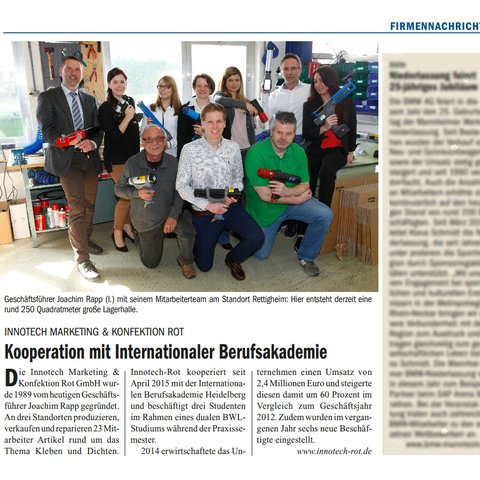 News: IHK-Magazin Rhein-Neckar berichtet über Innotech