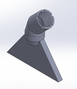 3D Breitschlitzdüse abgewinkelt, Feingewinde M15, 58 x 3mm, Loctite IND 405