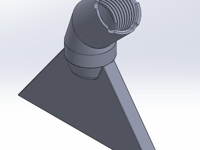 Formenfrei 3D 3D wide slot nozzle angled, fine thread M15, 58 x 3mm, Loctite IND 405