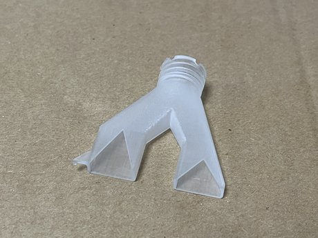 3D Doppel V-Naht Düse, Raupengeometrie 15x10mm und 15x16mm mit Anschlag