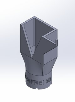 3D Großraupen V-Naht Düse für Sika Powercure, M21x1,5, Ausschnitt 25 x 30mm, mit Anschlag