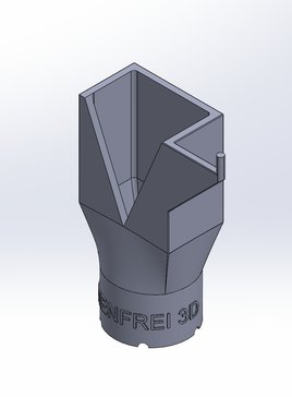 3D Großraupen V-Naht Düse für Sika Powercure, M21x1,5, Ausschnitt 25 x 30mm, mit Anschlag