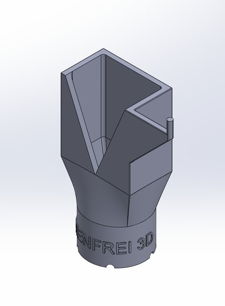 3D Großraupen V-Naht Düse für Sika Powercure, M21x1,5, Ausschnitt 25 x 30mm, mit Anschlag