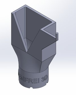 3D Großraupen V-Naht Düse für Sika Powercure, M21x1,5, Ausschnitt 30 x 30mm, mit Anschlag