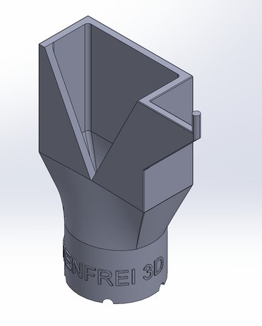 3D Großraupen V-Naht Düse für Sika Powercure, M21x1,5, Ausschnitt 30 x 30mm, mit Anschlag