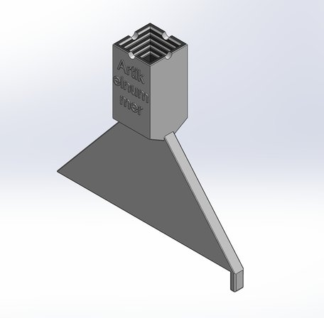 3D Mischeraufsatz für Quadromischer 10,3mm, Breitschlitzduese 62,5 x 0,5 mm mit Anschlag