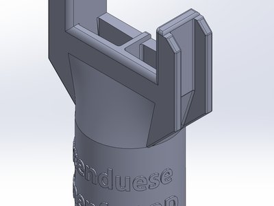 Formenfrei 3D 3D plate nozzle, width 20mm, M15x1.5, Loctite IND 405