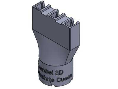 Formenfrei 3D 3D profile-guided nozzle, 3 beads 5x5mm, Loctite IND 405 Clear