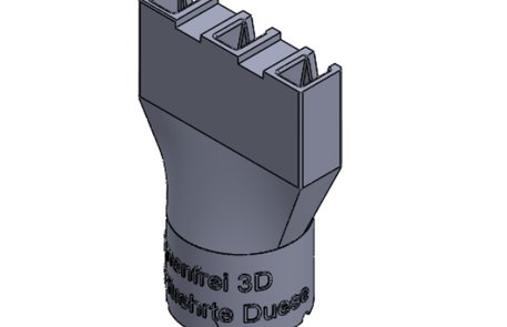 3D Profilgeführte Düse, 3 Raupen 5x5mm, Loctite IND 405 Clear
