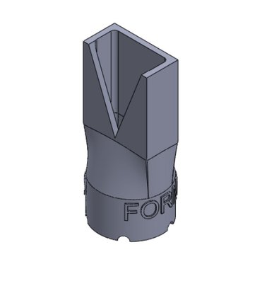 3D V-Naht Düse, Grobgewinde S15, 15 x 20mm V-Naht, Loctite IND 405