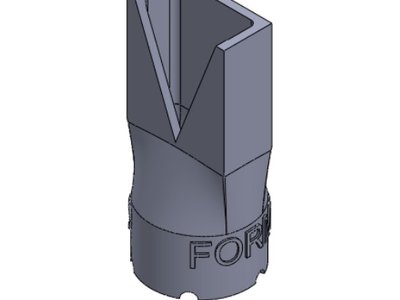 Formenfrei 3D 3D V-seam nozzle, coarse thread S15, 15 x 20mm V-seam, Loctite IND 405