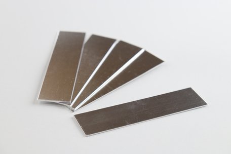 Aluminiumprüfkörper, Al 99,5, 100 x 25 x 1 mm