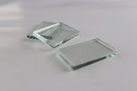 Glasprüfkörper 50 x 30 x 4,8 mm, Kanten entgratet