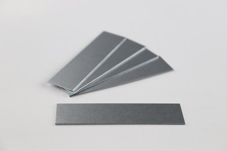 Stahlprüfkörper feuerverzinkt, 100 x 25 x 1 mm