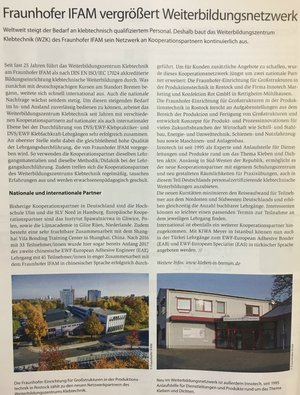 Adhäsion Artikel Fraunhofer IFAM