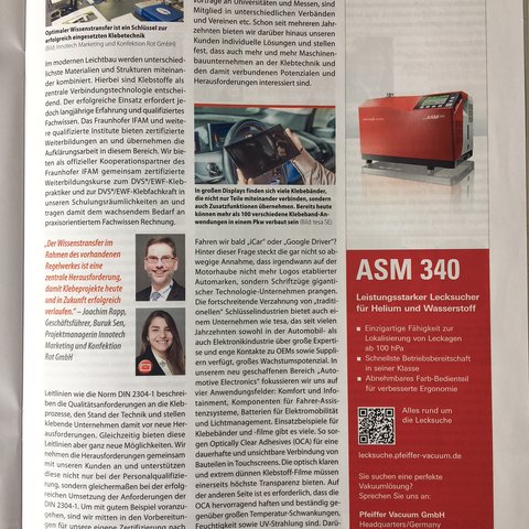 Innotech im Fachmagazin DICHT 02/2018