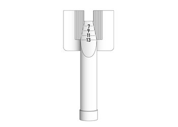Bördelnahtdüse Feingewinde (M15) | Artikelnr.: ITR1390 | Maße B x H: Zuschneidbar 2 x 6 – 13 mm