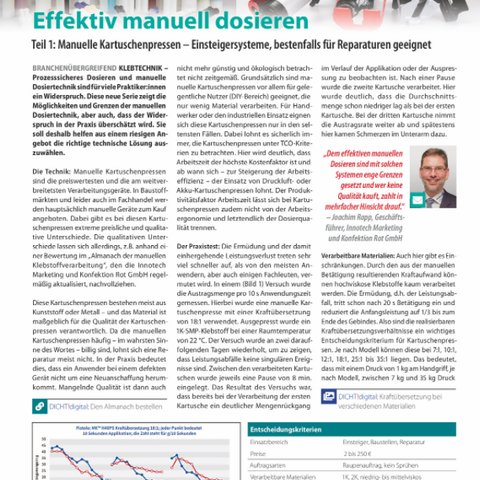 Fachartikel in der neuesten DICHT!digital