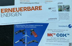 Erneuerbare Energien Anzeige Akku-Kartuschenpressen