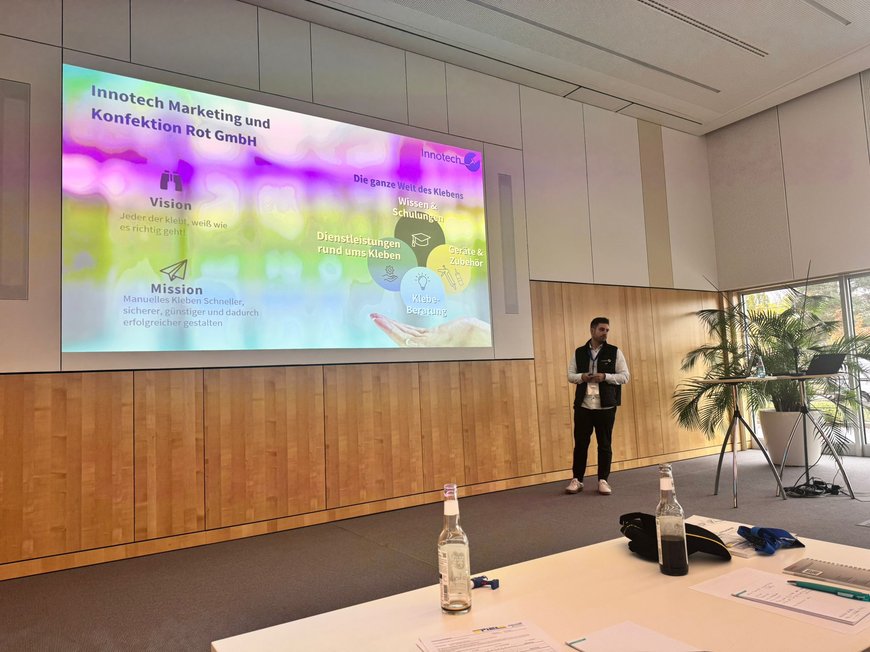 Luca Süß giving his technical presentation at the Adhesive Bonding Technology User Forum
