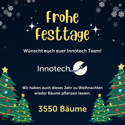 Das Innotech Team wünscht euch und euren Familien frohe Festtage!