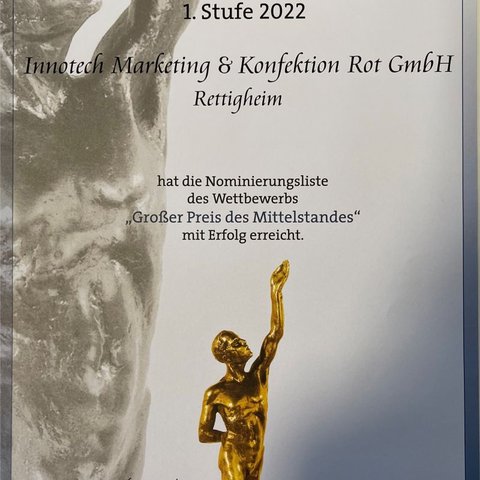 Innotech erreicht die Nominierungsliste zum Großen Preis des Mittelstands!