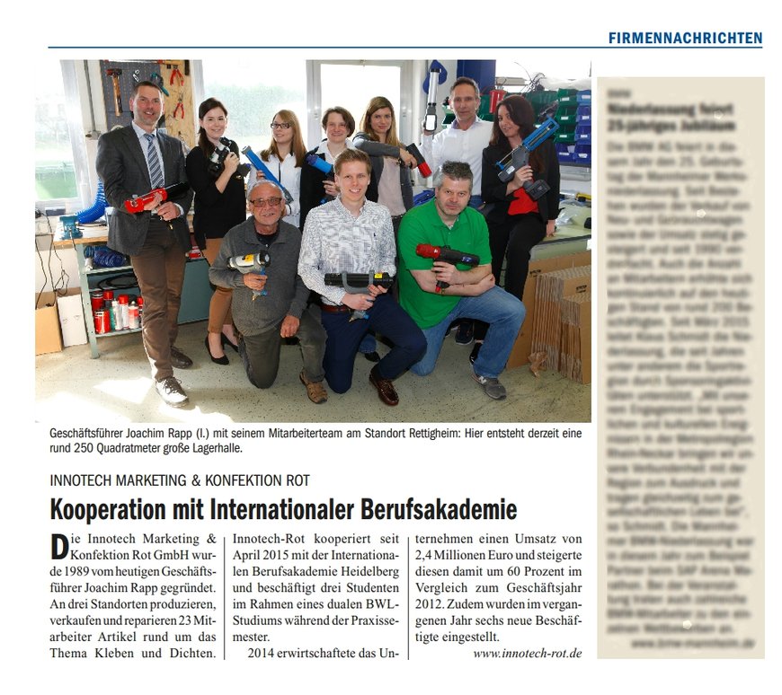 Innotech im IHK Magazin Rhein-Neckar