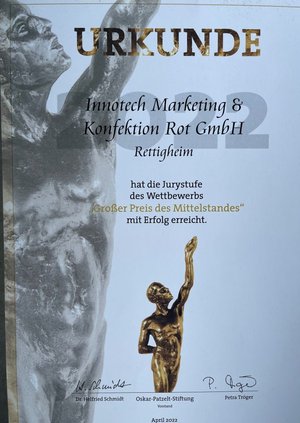 Inotech ist bei den letzten 500 Teilnehmern des Großen Preis des Mittelstands dabei!