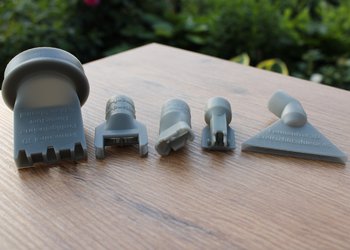 Kartuschendüsen mit verschiedenen Raupengeometrien