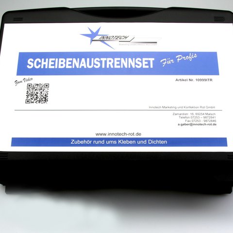 Juli 2013 Innotech-Rot präsentiert das NEUE Werkzeugsystem zum Austrennen der Windschutzscheibe!
