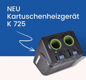 Neu bei uns im Sortiment: der Kartuschenheizer K 725!