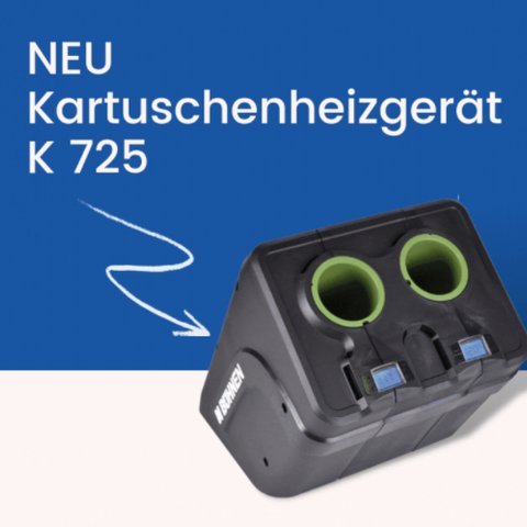 Neu bei uns im Sortiment: der Kartuschenheizer K 725!