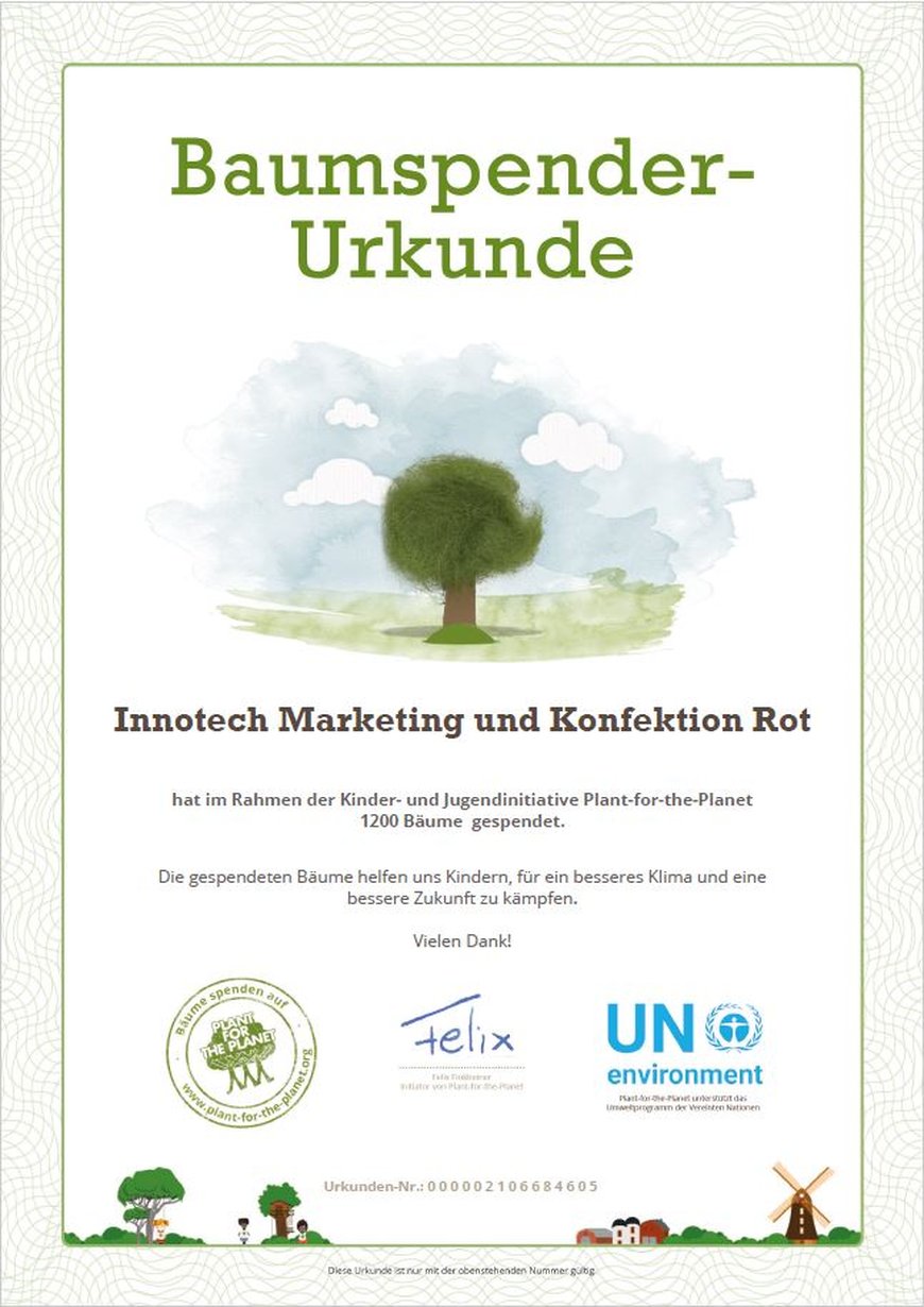gepflanzte Bäume Innotech 2019