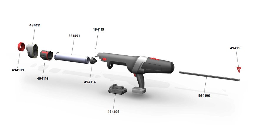 PowerCure Übersicht Ersatzteile