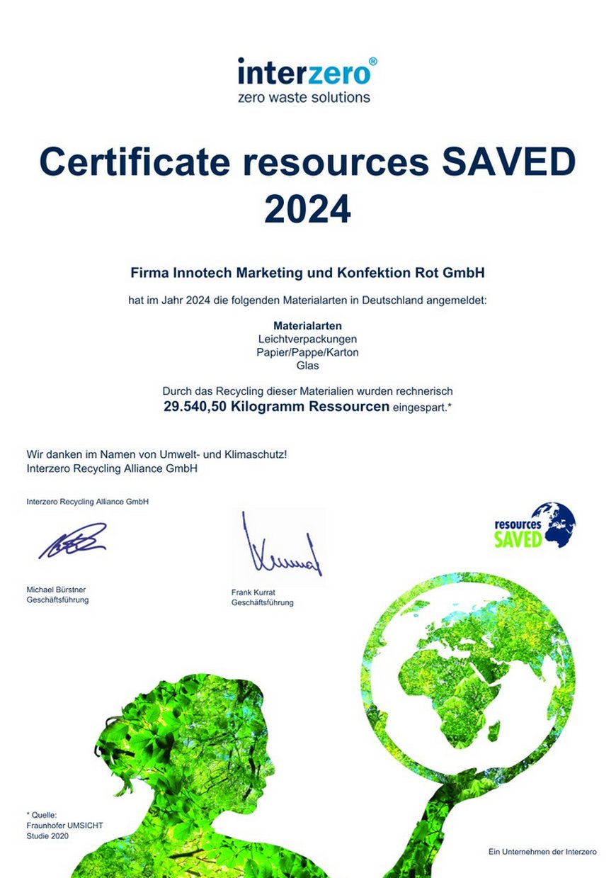 Ressource protection certificate Innotech 2024