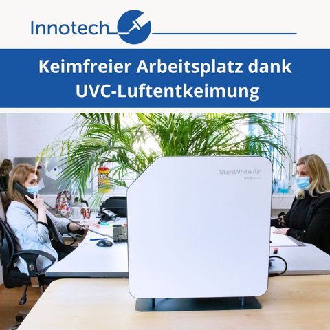 Mit UVC-Luftentkeimung arbeiten wir sicher!