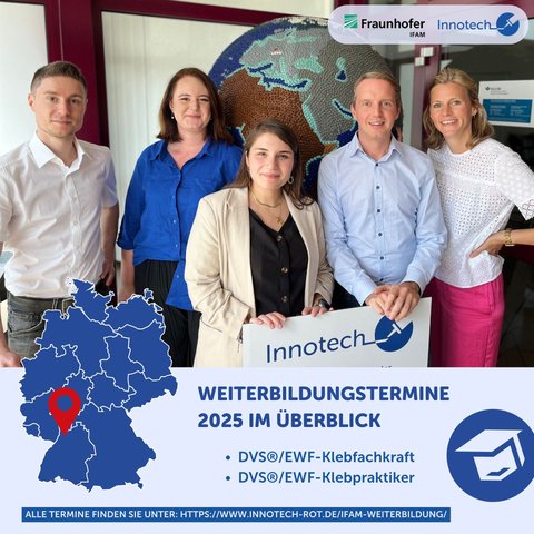 Die Weiterbildungstermine für die DVS®/EWF-Klebpraktiker und DVS®/EWF-Klebfachkraft Kurse 2025 sind live!