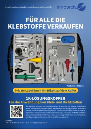 Verkaufen Sie mit diesem praktischem 1K-Lösungkoffer mehr von Ihren Kleb- und Dichtstoffen.