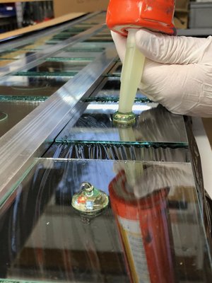 Glasplattenverklebung