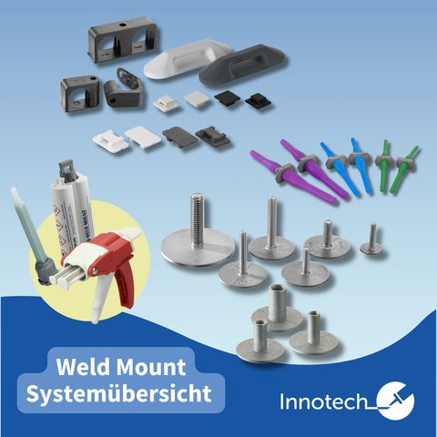 Discover the system components of the Weld Mount fastening system