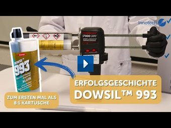Erfolgreiches Projekt zwischen Dow und Innotech: Das Dowsil 993™ in der 8:1 Doppelkartusche.